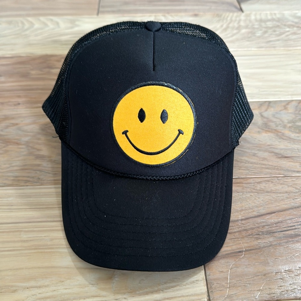 ASCOT + HART Smile Black Trucker Hat